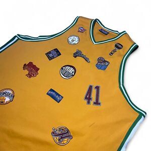 Y2K Harlem Globetrotters x FUBU Platinum Patchwork Jersey – 5X Oversized